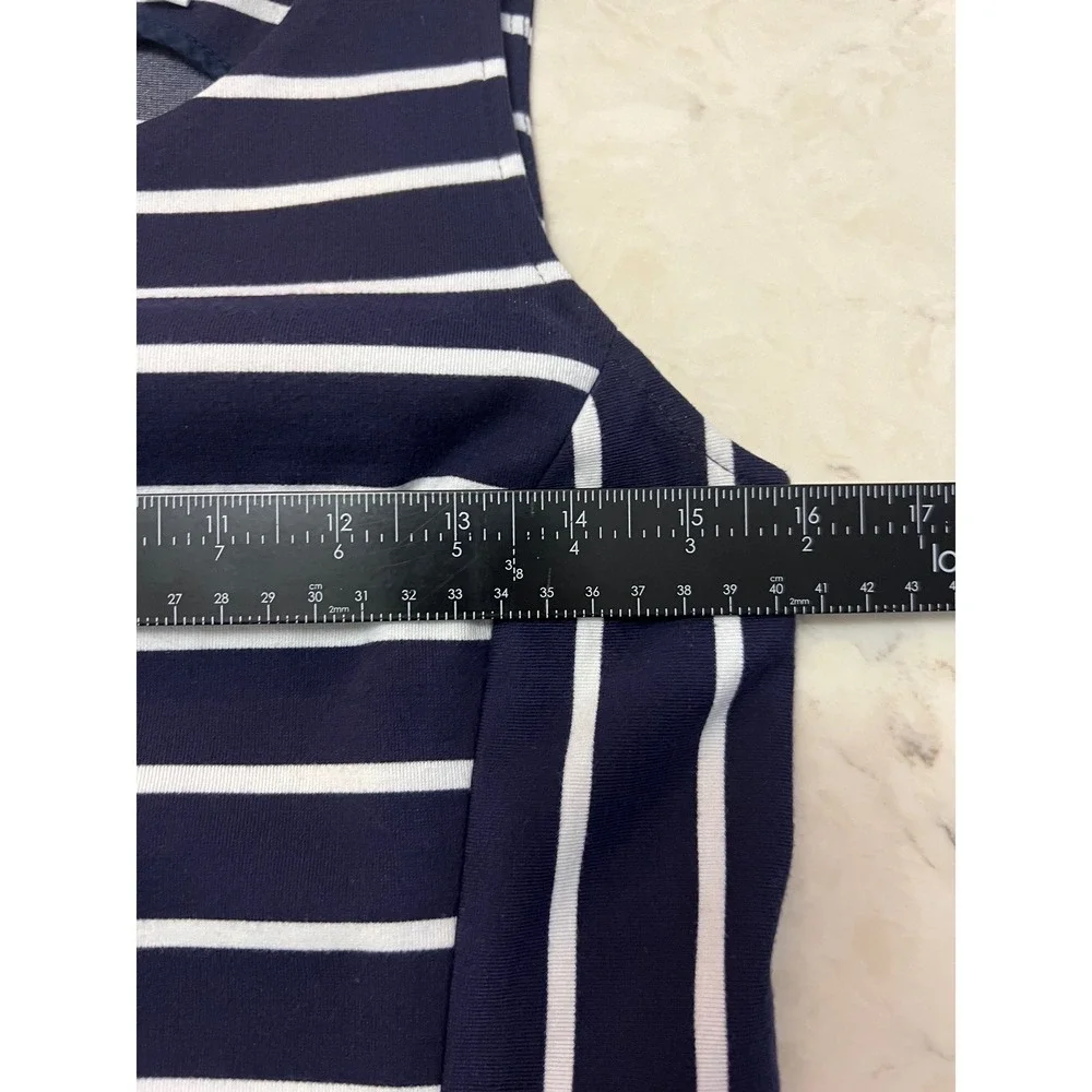 Banana Republic Womens Navy White Striped Sleeveless Sheath Dress Size‎ 8